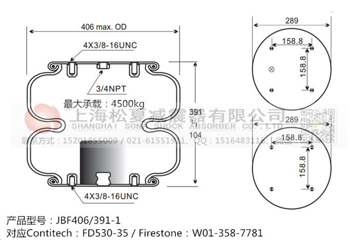 JBF406/391-2橡膠<a href='http://m.zj17tou.cn/' target='_blank'><u>空氣彈簧</u></a>